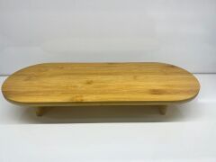 Bambu Ayaklı Oval Sunumluk