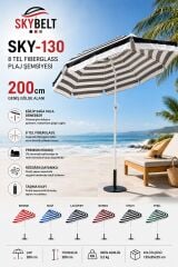 Skybelt Şemsiye Plaj Kumaş Çizgili 200 Cm