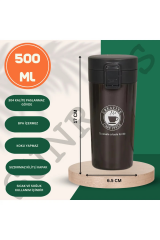 Newlife Clkn-1460 500 Ml Kilitli Çift Katmanlı Termos Kahverengi