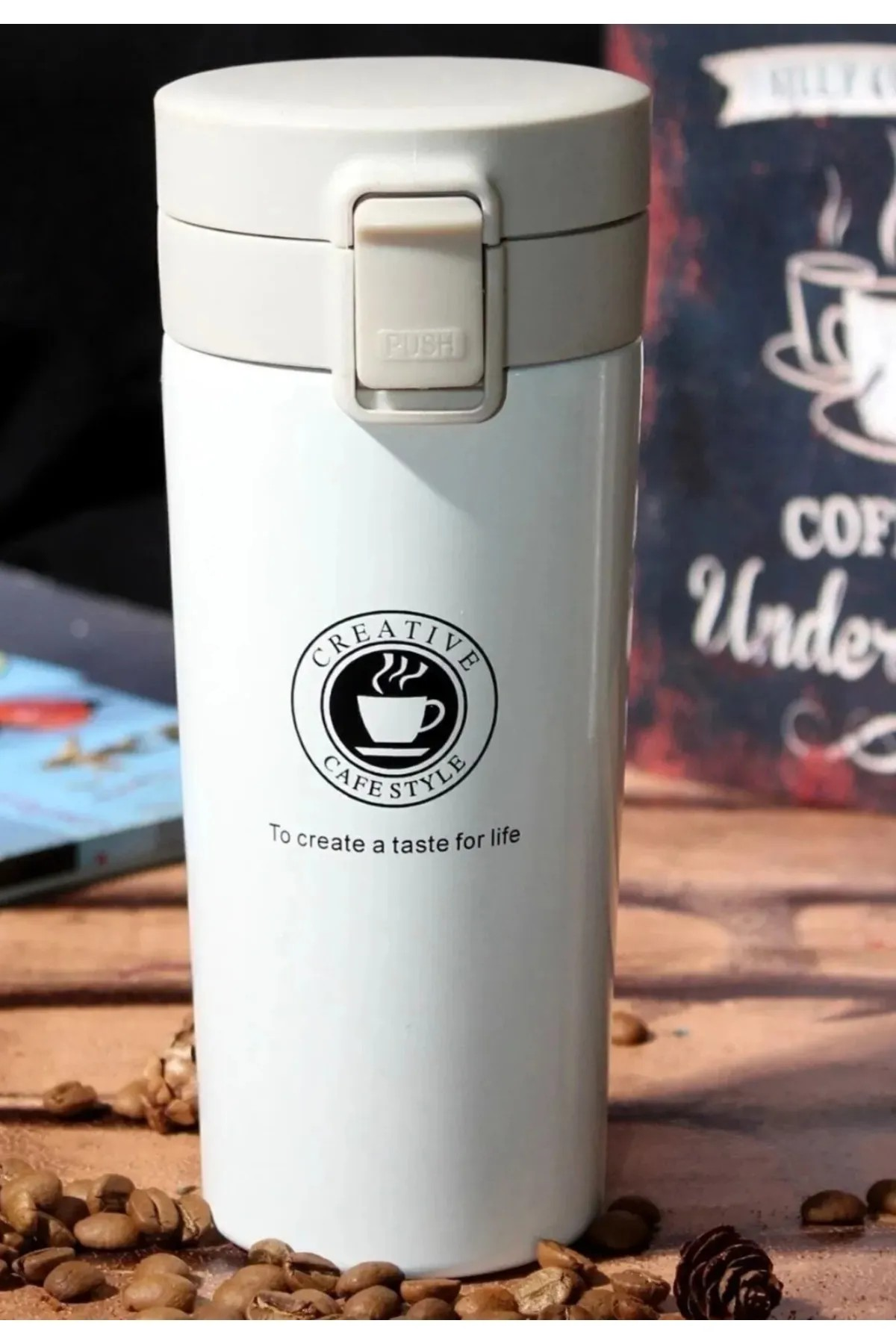 Newlife Clkn-1460 500 Ml Kilitli Çift Katmanlı Termos Beyaz