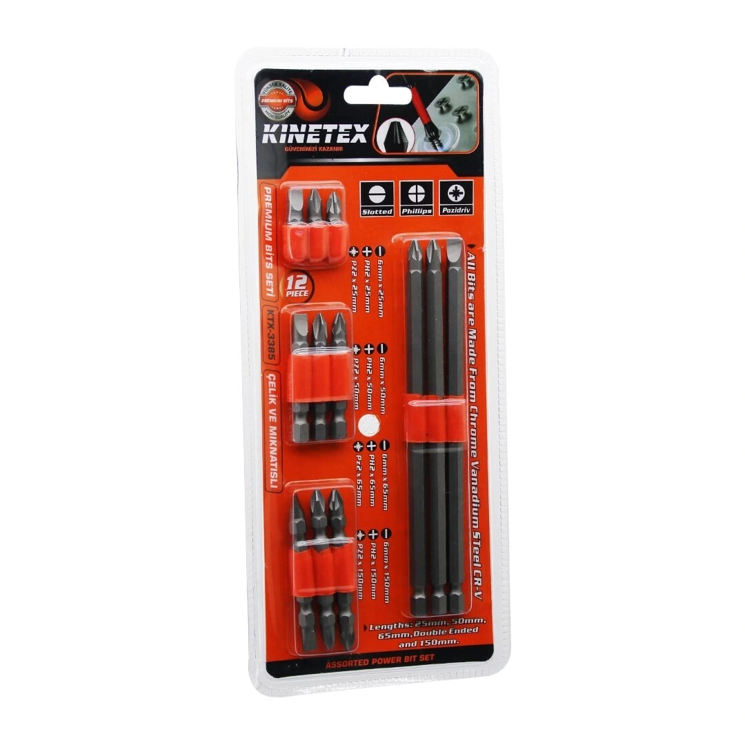 Kinetex Bits Set Premium 12 Parça