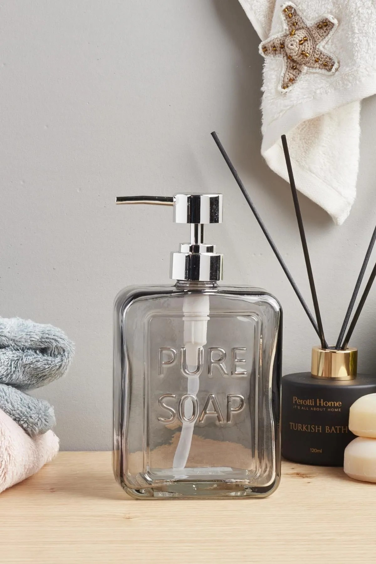 Perotti Sıvı Sabunluk Cam Pure Soap