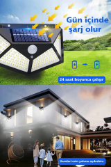 Volemi Solar Aydınlatma Sensörlü Lamba 067 Siyah