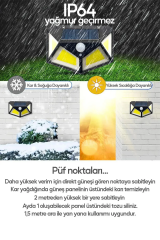 Volemi Solar Aydınlatma Sensörlü Lamba 067 Siyah