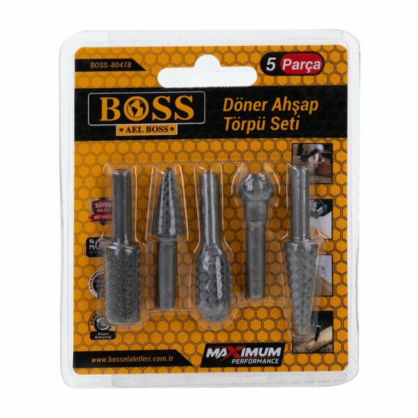 Boss Törpü Seti Döner Ahşap 5 Parça