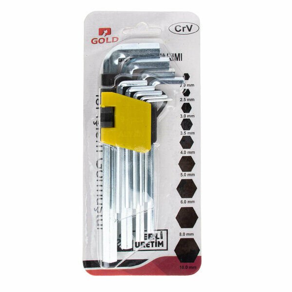 Gold Alyan Seti Uzun 9 Parça Kartelalı 150 Mm