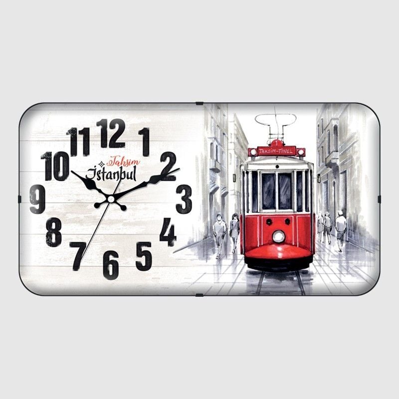 Galaxy D-1988-25 Taksim İstanbul Duvar Saati Beyaz