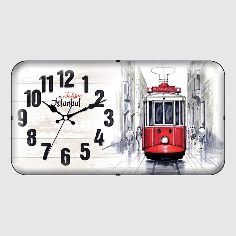 Galaxy D-1988-25 Taksim İstanbul Duvar Saati Beyaz