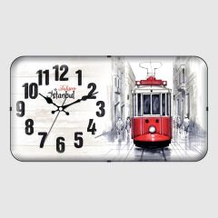 Galaxy D-1988-25 Taksim İstanbul Duvar Saati Beyaz