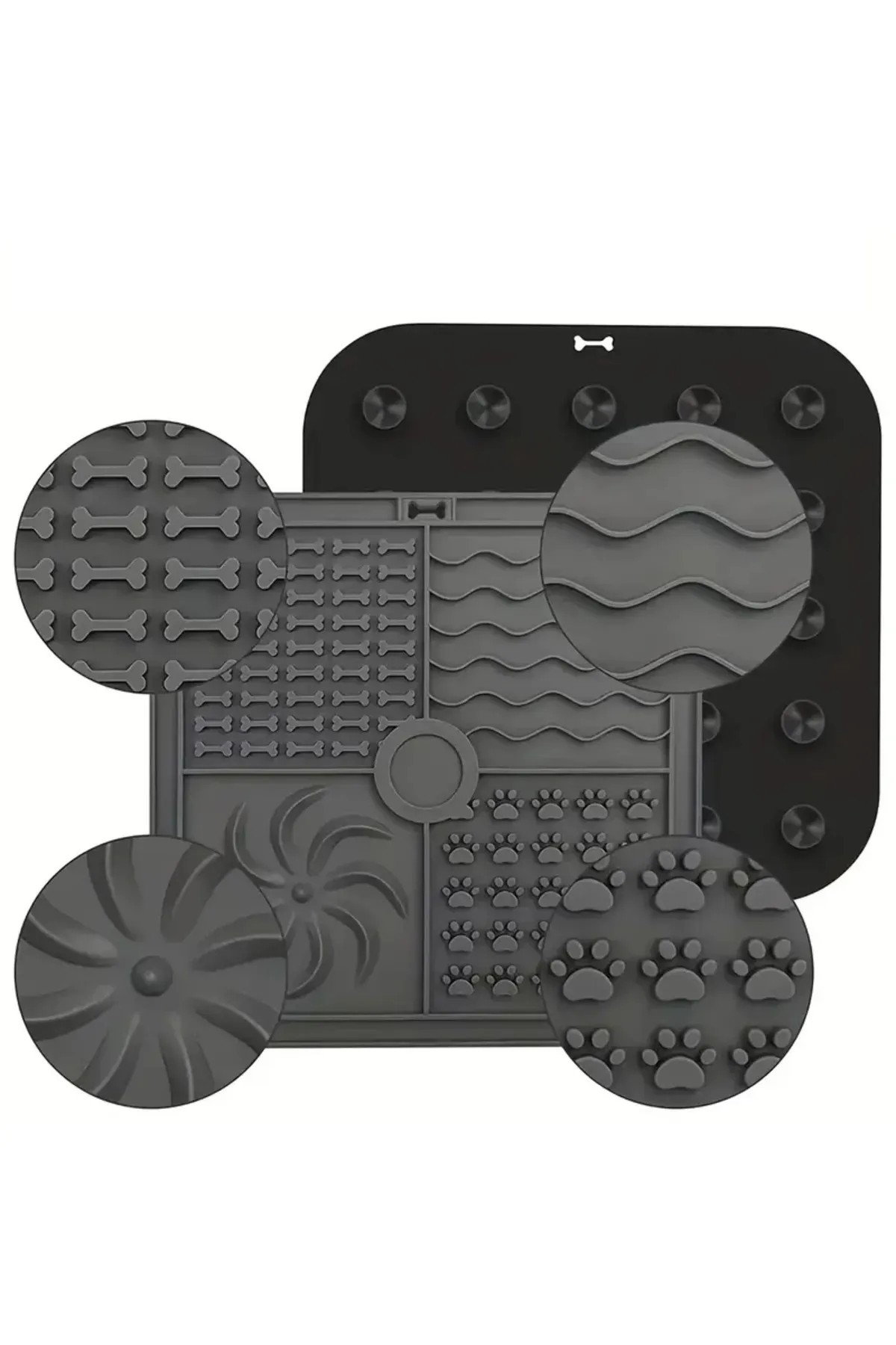 Omilife Köpek ve Kedi Yavaş Yeme Kabı Yalama Matı Katı Sıvı Gıda Silikon Fenomen Ürün