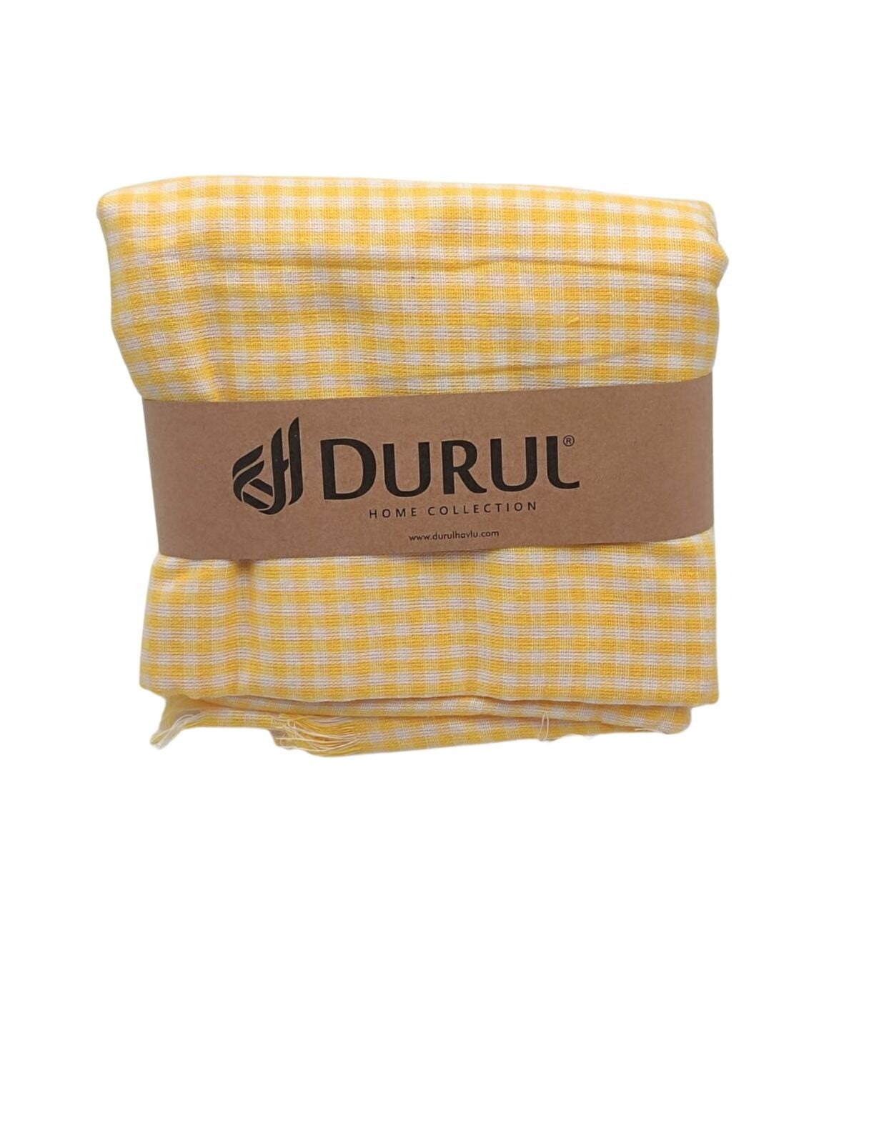 Durul Çok Amaçlı Piknik Örtüsü Pötikareli 165X165 Cm Sarı