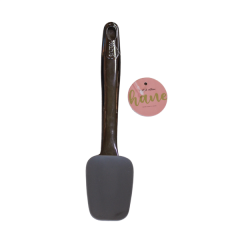 Hane Silikon Spatula  Siyah Saplı Koyu Gri
