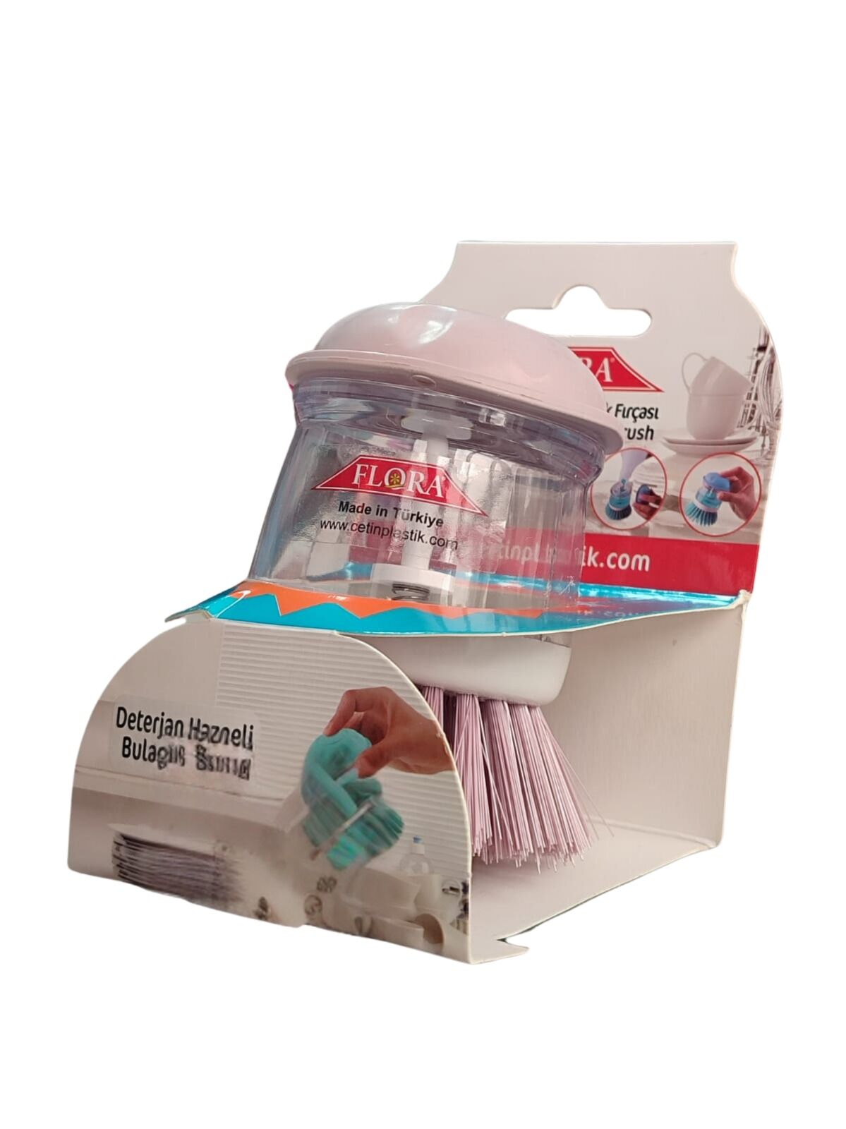 Flora F389 Hazneli Bulaşık Fırçası Pudra