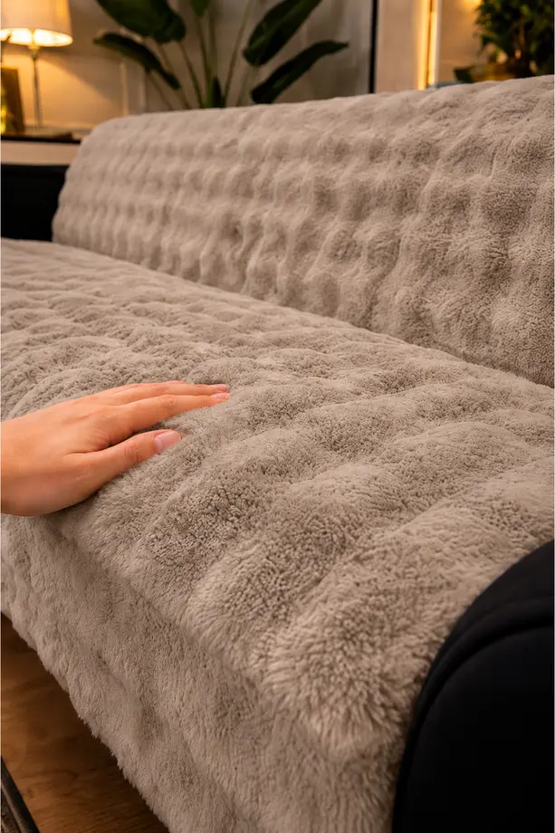Sarar Bubble Koltuk Örtüsü 175 X 215 Cm Vizon