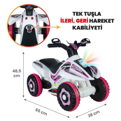 Uj Toys Müzikli ve Led Işıklı Akülü Atv 6 V Safari