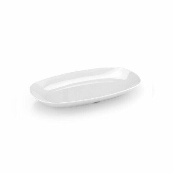 Tria Porelin Ent Serisi Kayık Tabak 19 X11 Cm Beyaz