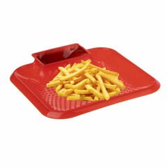 Ckc Cookc Cips Sosluk Çerezlik Tabak Sebastian  Kare Kırmızı