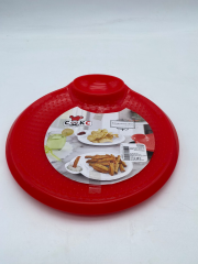 Ckc Cookc Cips Sosluk Çerezlik Tabak Sebastian Yuvarlak Kırmızı