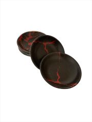 Ev Tipi Melamin Çay Tabağı 6 Adet