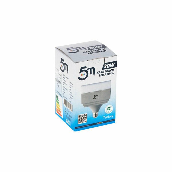 5M Led Ampül Kare Torch 20 W Beyaz