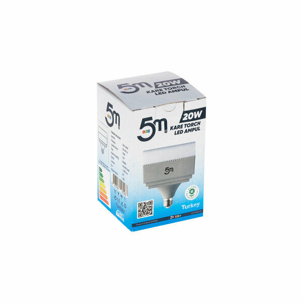 5M Led Ampül Kare Torch 20 W Beyaz