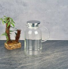 Tohana Sürahi Cam Metal Kapaklı 1800 Ml Şeffaf