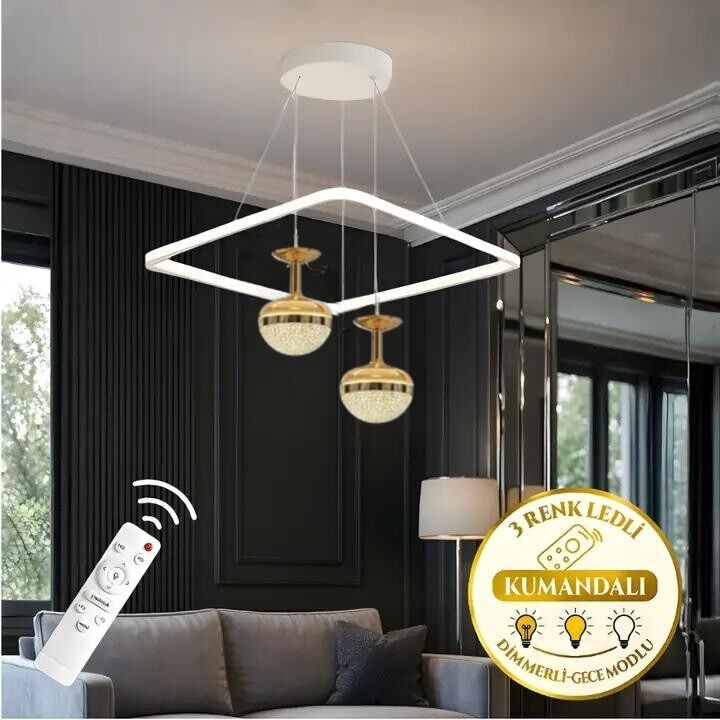 Avize Kare Linda Çift Toplu