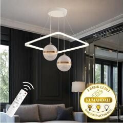 Avize Kare Lisa Çift Toplu