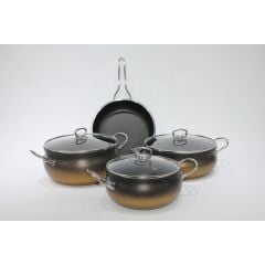 Kampanya Ekber Home 7 Parça Granit Tencere Seti Lüx Model