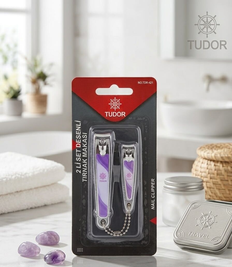 Tudor Tırnak Makası 2 Li Set Mor