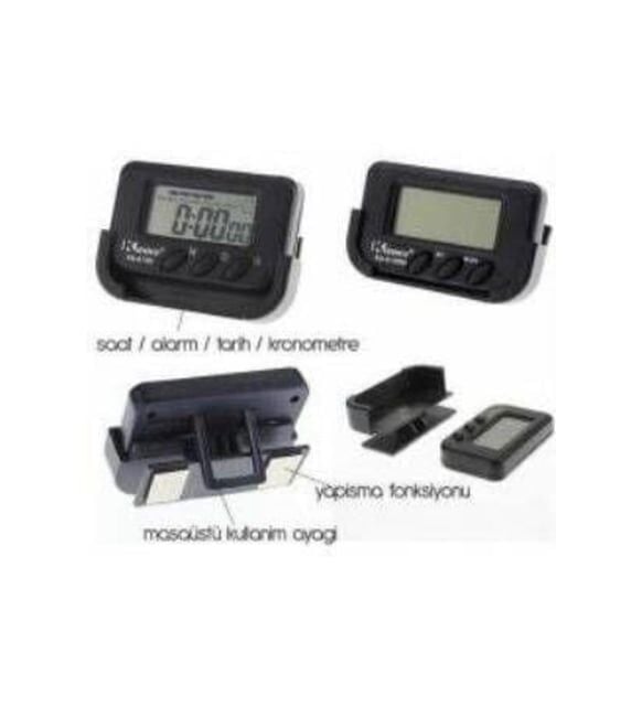 Kenko Dijital Masa Saati Alarm Kronometre