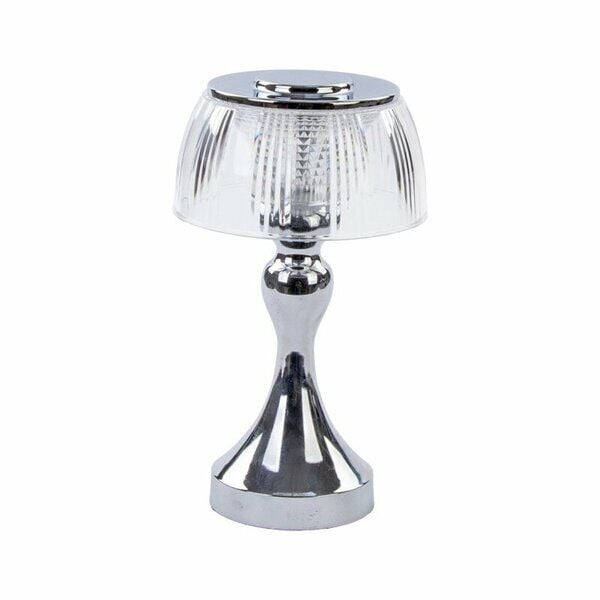 Winnboss Masa Lambası Şarjlı Kutulu Dekoratif Kristal W044 Gümüş