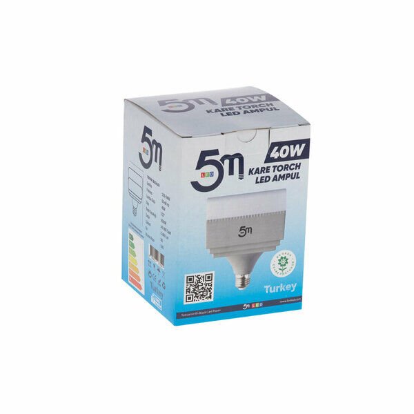 5M Led Ampül Kare Torch 40 W Beyaz