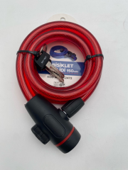 Baytec Bisiklet Kilidi Uzun 150cmX12mm+9m Kırmızı
