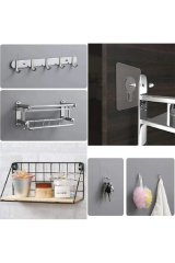 Omilife Yapışkanlı Vidalı Askı 4 Lü Fenomen Ürün