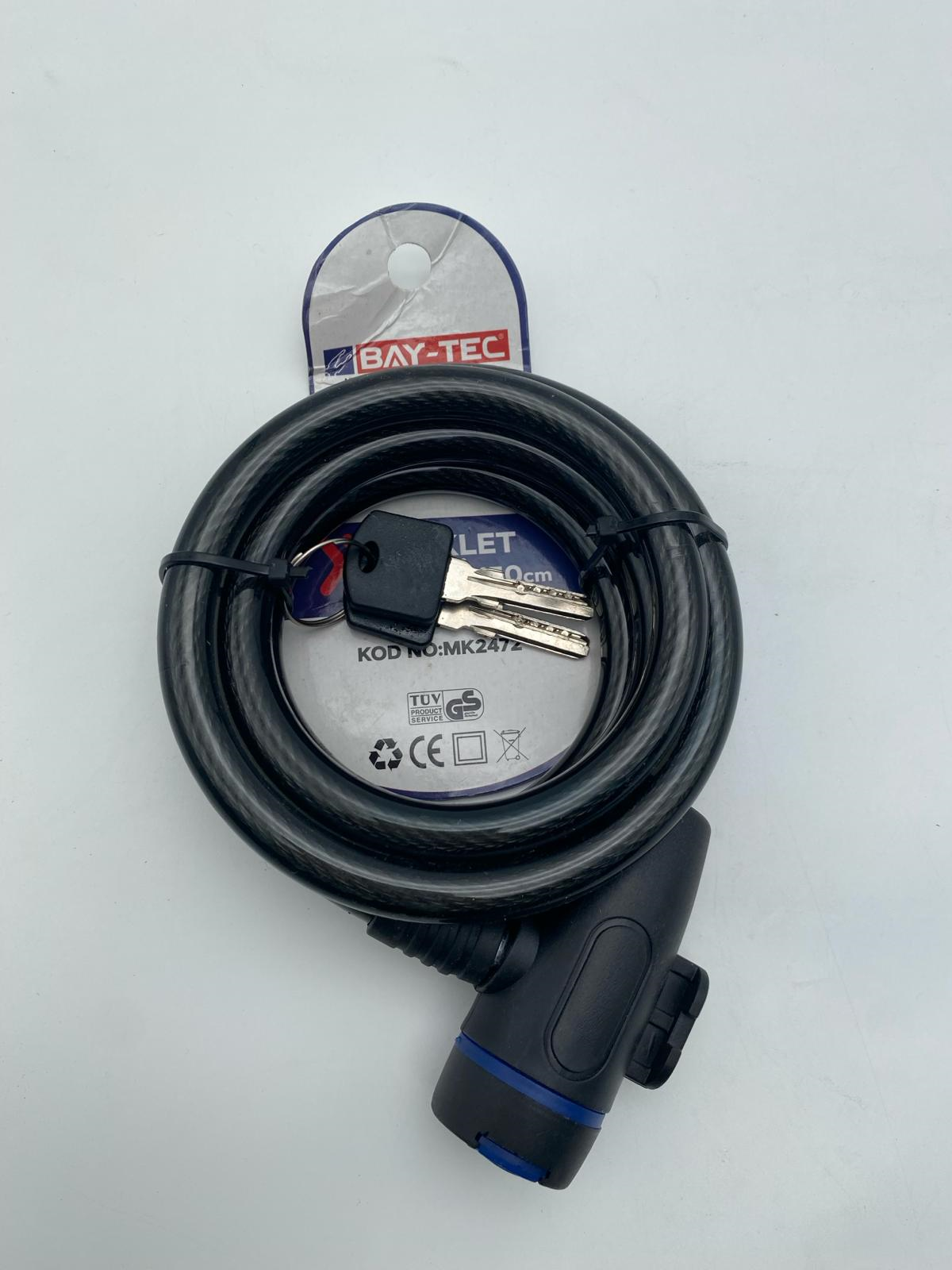 Baytec Bisiklet Kilidi Uzun 150cmX12mm+9m Füme