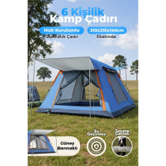 Auhma Ac6636 Otomatik Çadır 210*210*140 6 Kişilik
