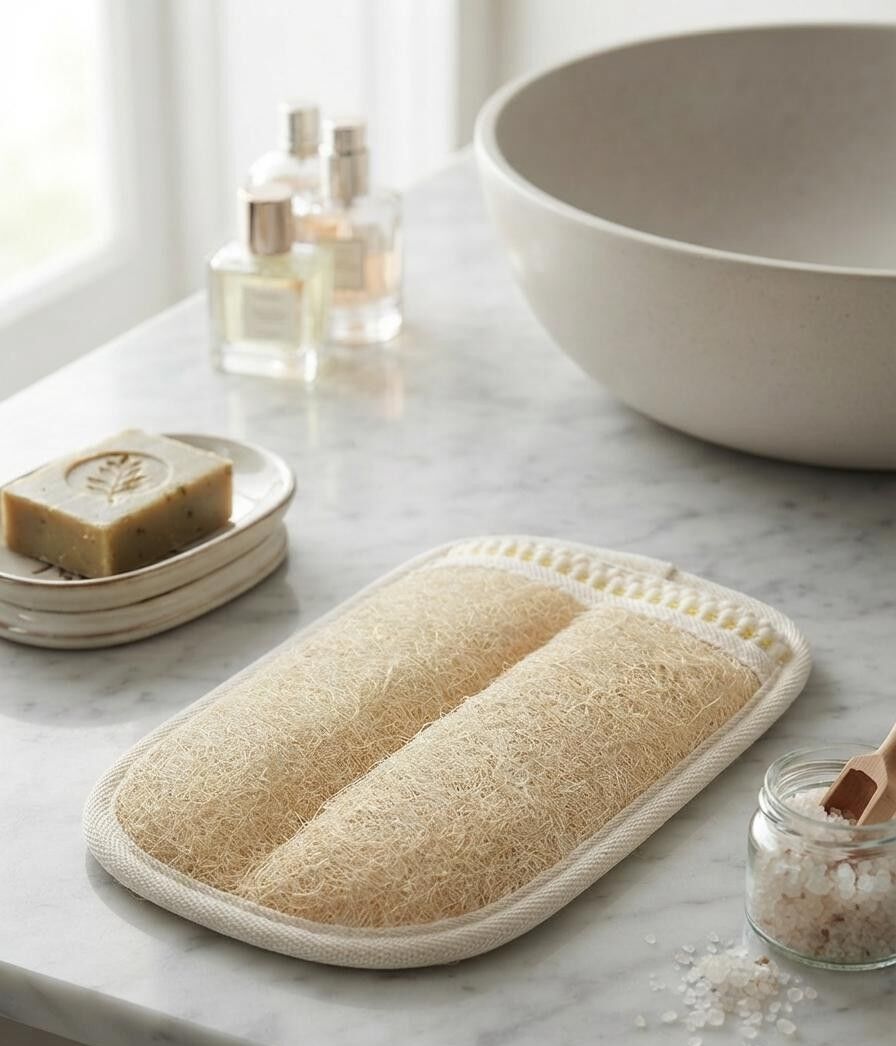 Carelly Doğal Kabak Sırt Banyo Kesesi Eldiveni