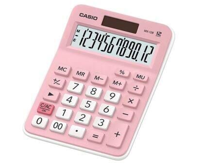 Casio Hesap Makinesi 12 Hane Pembe