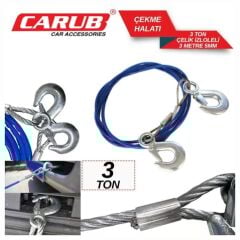 Carub Çekme Halatı Çelik 3 Ton İzoleli 3 Mt