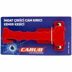 Carub İmdat Çekici Cam Kırıcı + Kemer Kesici Kırmızı