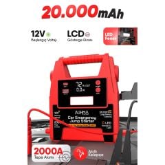 Auhma A8811 Akü Takviyeli Şarjlı Powerbank Dijital Fener 20.000 Mah