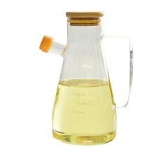 Bambu Kapaklı Cam Yağdanlık 900 Ml