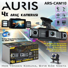 Auris Araç İçi Kamera 4X Hd Geri Görüş Cam10