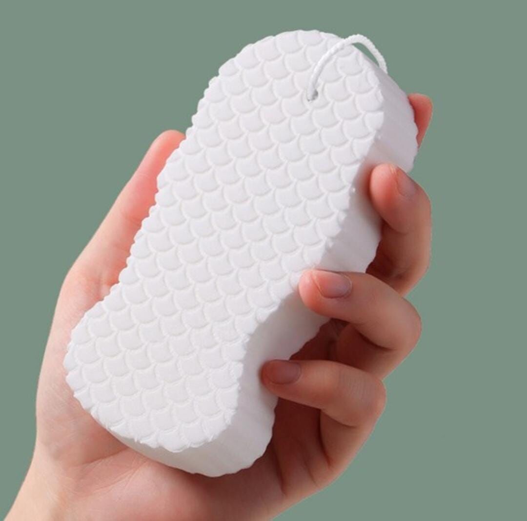Omilife Temizlik Süngeri Kıvrımlı Model Fenomen Ürün Beyaz