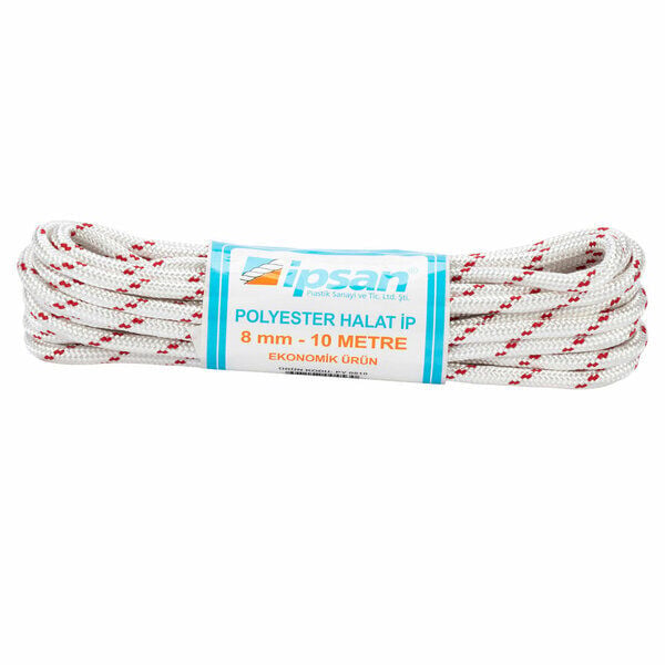 İpsan Halat İp Polyester 8 Mm 10 M Beyaz