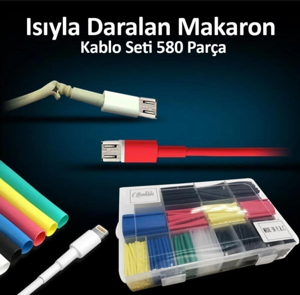 Omilife 560 Parça Kablo Hasar Tamir Paketi Fenomen Ürün Karışık Renkli