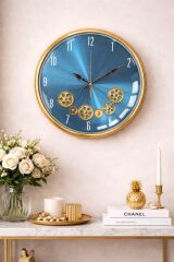 MyLife Duvar Saati Çarklı 40 Cm Gold