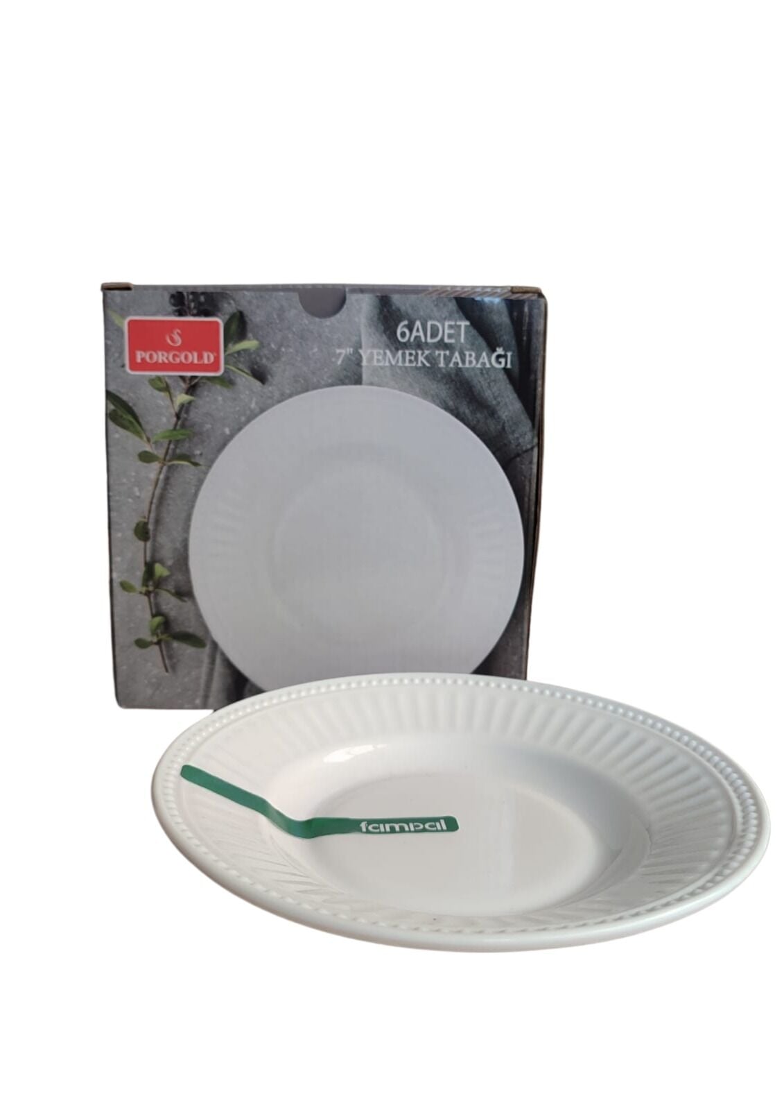 Porgold Yemek Tabağı 7 İnç 6 Lı