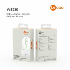 Lecoo Bluetooth 2.4 G Wifi Wireless Charging Mouse Beyaz